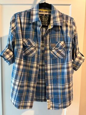 EUC SuperDry Plaid Shirt Size Large!